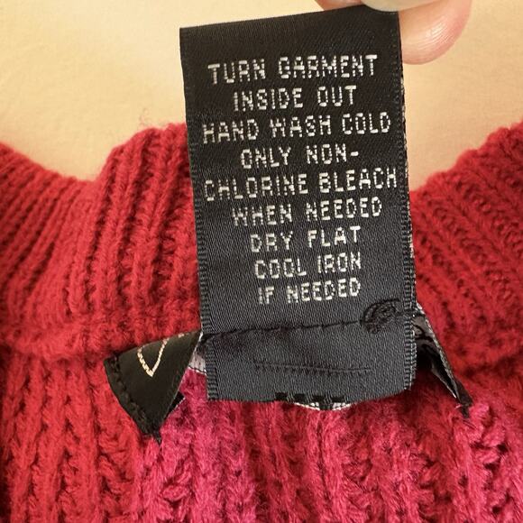 Women's Design 365 Pink Crew Neck Puff Sleeve Sweater Size Large Acrylic - Picture 11 of 13